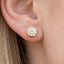Gold Dipped Round Bezel Cz Stud Earrings: GOLD