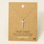 Gold Dipped Cz Pave Cross Pendant Necklace: G