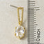 Twisted Rope Oval Cz Drop Earrings: G