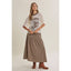 Howdy Cowboy Graphic Sheer Lace Top: VANILLA/BROWN