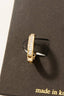 Cz Pave Edge Oval Hinge Hoop Earrings: S