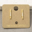 18K Gold Dipped Cz Pave Bar Stud Earrings: G