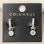 Pave Huggie Round Bezel Cz Drop Earrings: GOLD