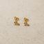 18k Gold Filled Mini Bezel Cz Cross Stud Earrings