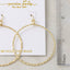 18K Gold Dipped Circle Dangle Hoop Earrings: GD