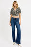 Juno Tummy Control Mid Rise Flare Jeans