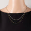 Flat Disc Station Double Layer Necklace: TT