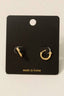 Single Cz Stud Hinge Hoop Earrings: G