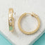 Rope Twist Bezel Cz Hoop Earrings: G