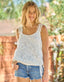 Jada Lace Tank Top - Off White