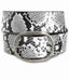 Pam Oval Buckle Belt - Black Snake