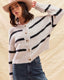 Stripe Button Cozy Sweater Cardigan