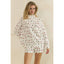 Cozy Holiday Print Lounge Sweatshirt: White Combo