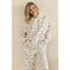 Cozy Holiday Print Lounge Hoodie: White Combo