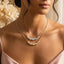 Oval Cz Studs Charm Necklace: S