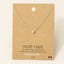 Gold Dipped Mini Cz Pendant Necklace: S