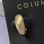 Gold Dipped Croissant Twist Huggie Hoop Earrings: G