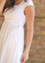 Eleanor White A-line Midi Dress: 1XL