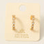 Gold Dipped Mini Cz Flower Hoop Earrings: G