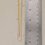 Double Layer Cz Charm Drop Chain Necklace: G