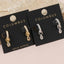 Pave Huggie Teardrop Bezel Cz Drop Earrings: GOLD
