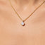 Round Bezel Cz Solitaire Pendant Necklace: GOLD