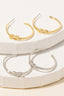 Gold Dipped Knotted Wire Hoop Earrings
