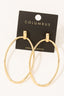 Gold Dipped Oval Cutout Earrings