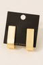 Gold Dipped Flat J Hoop Earrings