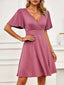Surplice Flutter Sleeve Mini Dress
