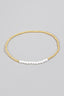Gold Dipped Pearl Beaded Bracelet