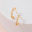Gold Dipped Mini Cz Flower Hoop Earrings: G