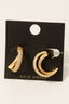 Gold Dipped Cz Pave Layered Hoop Earrings