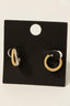Gold Dipped Layered 2 Tone Hoop Earrings