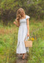 Summer Flutter Sleeve Midi Dress: XL