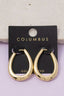Gold Dipped Oval Hinge Hoop Earrings