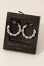 Secret Box Gold Dipped Braided Hoop Earrings: GD