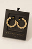 Secret Box Gold Dipped Braided Hoop Earrings: GD