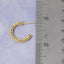 Gold Dipped Cz Channel Set Hoop Earrings: G