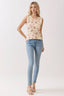 Floral Ribbed Tank Top