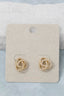 Pave Knot Stud Earrings