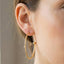 Secret Box Gold Dipped Cz Round Hoop Earrings: GD