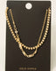 Round Cz Gems And Chain Layered Necklace