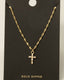 Cz Oval Pave Cross Gem Pendant Necklace