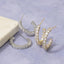 Gold Dipped Cz Channel Set Hoop Earrings: G