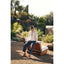 Cozy Cabin Gingham Trim Sherpa Fleece Half-Zip Pullover: CREAM