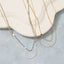 Flat Disc Station Double Layer Necklace: TT