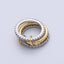 14K Gold Filled Micro Paved CZ Interlock Stacked Mixed Metal Ring