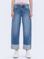WENDI HIGH RISE CUFFED BARREL LEG JEANS