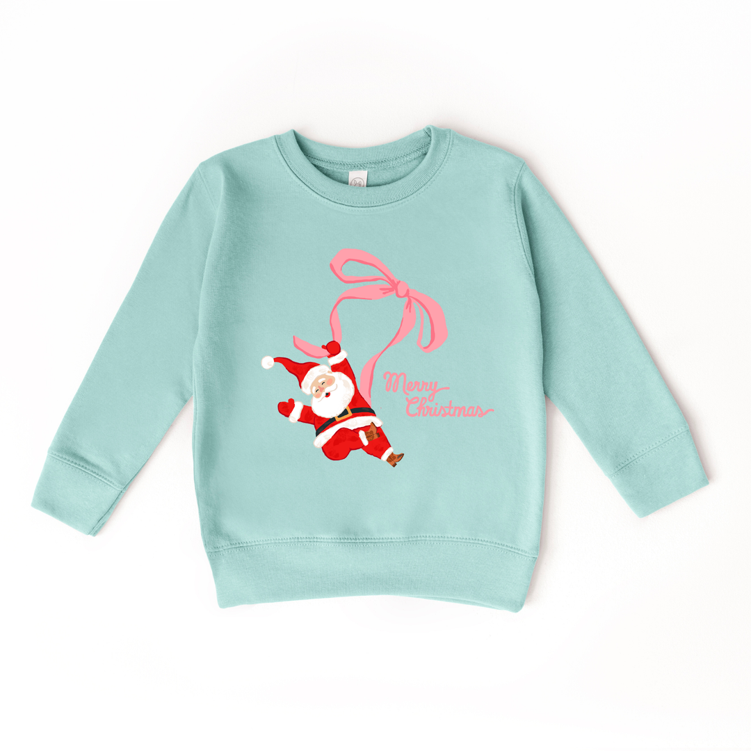 Ribbon Merry Christmas Santa Sweatshirt
